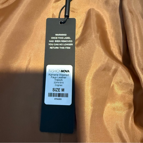 FASHION NOVA New Penny Lane Kamaria Faux Leather Trench Detach Faux Fur Medium - Picture 13 of 15